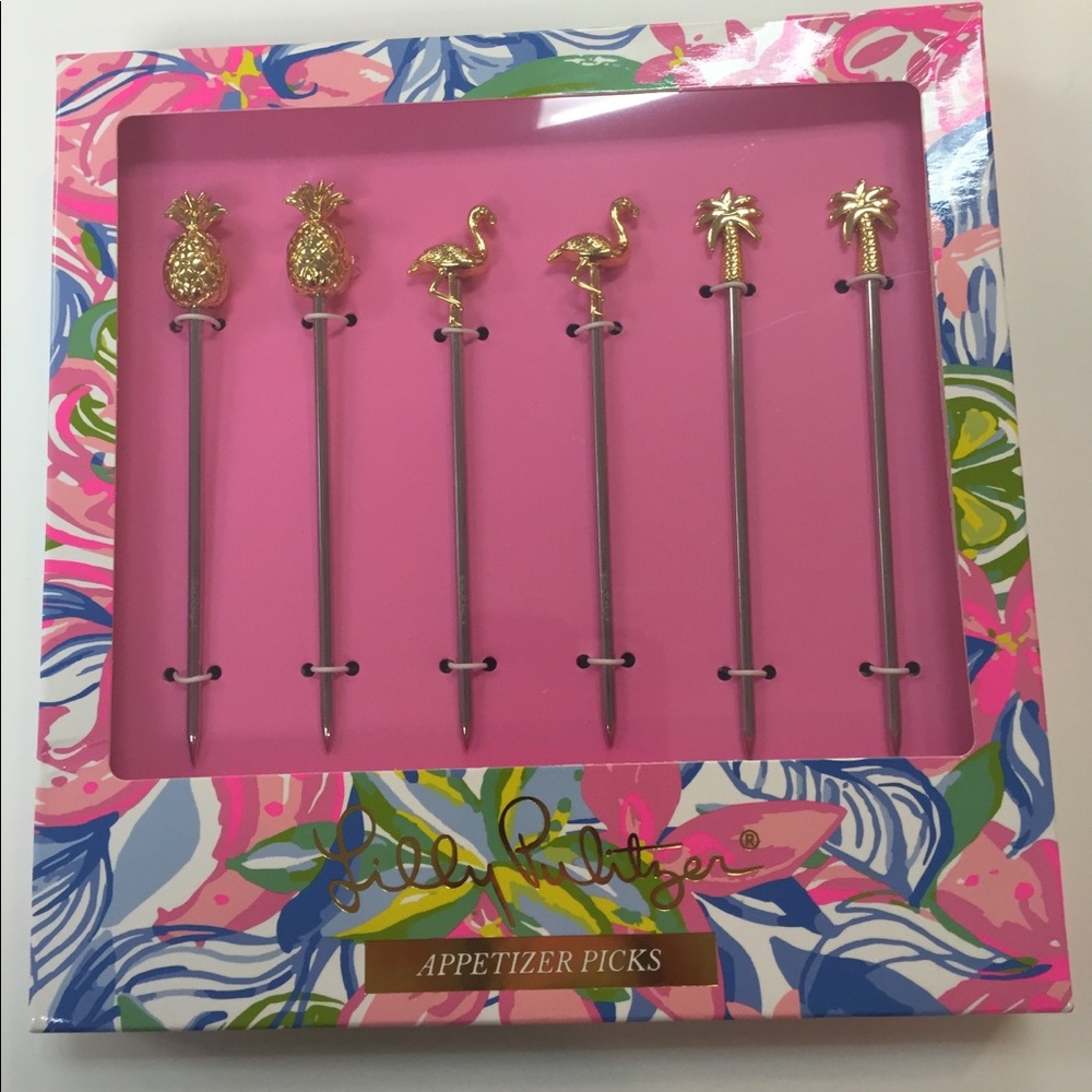 NEW IN BOX Lilly Pulitzer appetizer picks